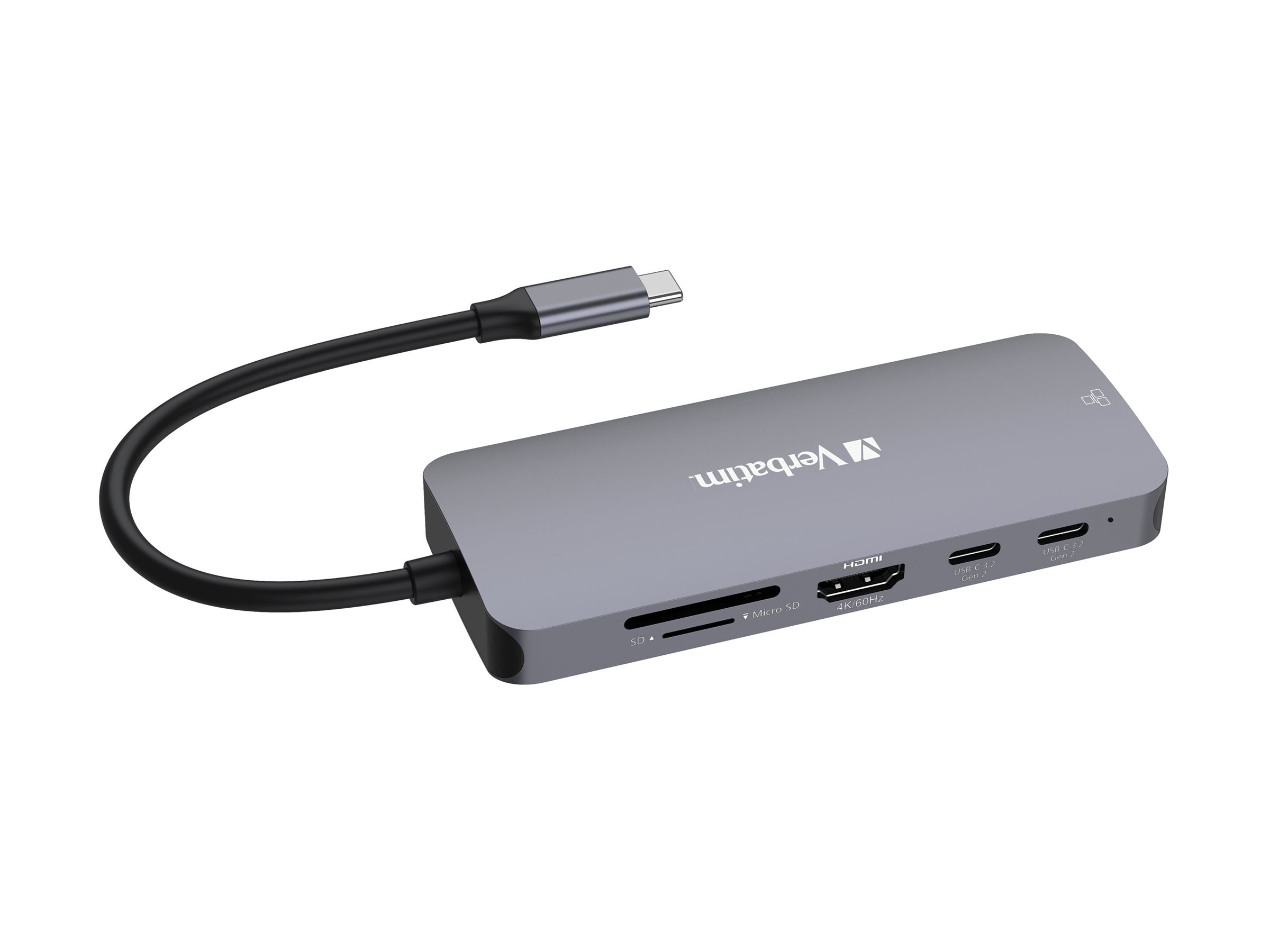 Verbatim USB-C Pro Multiport-Hub mit 9 Anschluessen CMH-09 Verbatim USB-C Pro Multiport-Hub mit 9 Anschluessen CMH-09