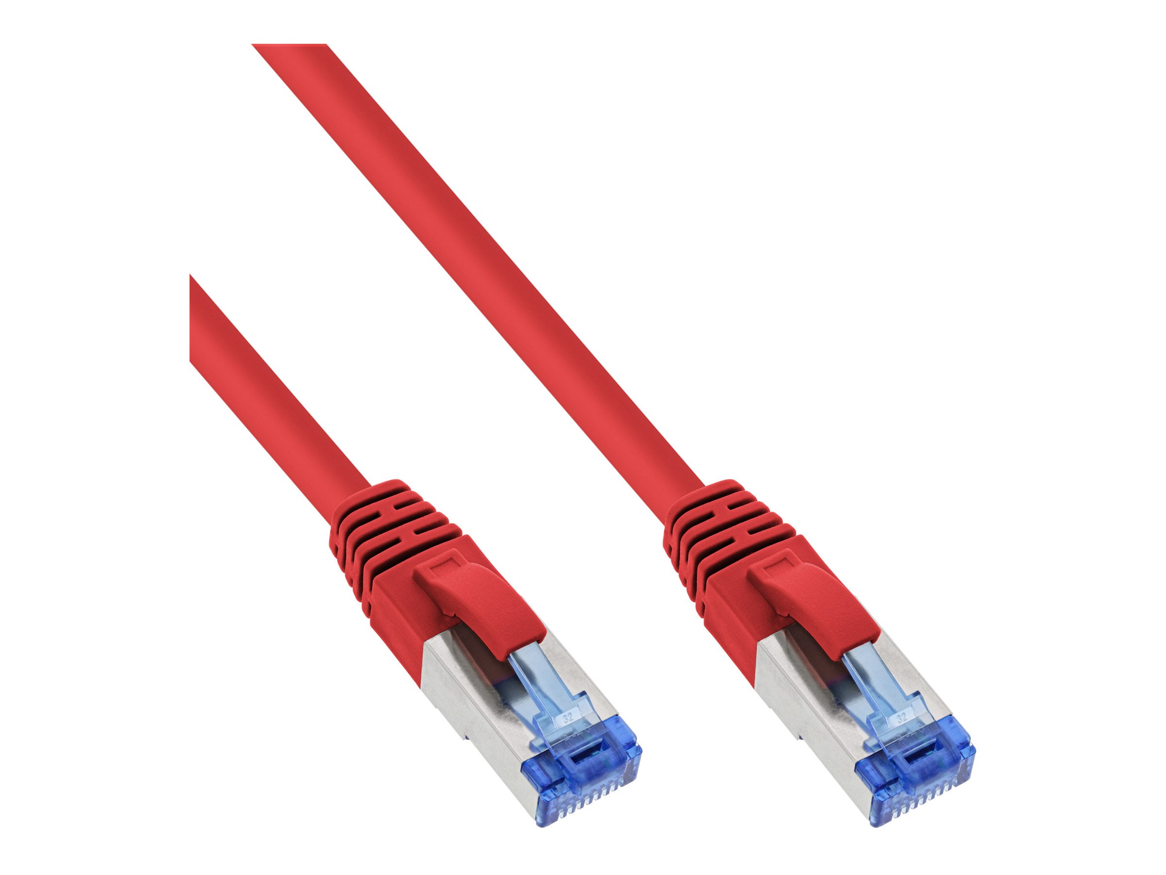 INLINE Patchkabel S/FTP PiMf Cat.6A 500MHz halogenfrei Kupfer rot 3m