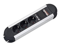 Bachmann Steckdosenleiste PRIMO ALU, 3-fach, schwarz, 2,0m, ohne Schalter Bachmann Steckdosenleiste PRIMO ALU, 3-fach, schwarz, 2,0m, ohne Schalter