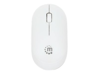 MANHATTAN Performance III Optische Wireless USB-Funkmaus USB-A Nanoempfänger mit 2,4 GHz drei Tasten plus Mausrad 1000 dpi weiss