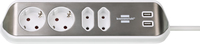 brennenstuhl estilo 4-fach Steckdosenleiste 2,0 m silber mit USB-Buchse brennenstuhl estilo 4-fach Steckdosenleiste 2,0 m silber mit USB-Buchse