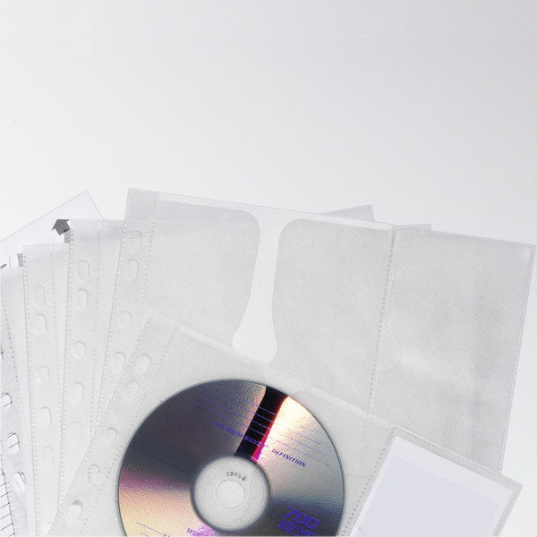 DURABLE 4er CD-/DVD-HÃ¼llen A4 transparent, 5 St.
