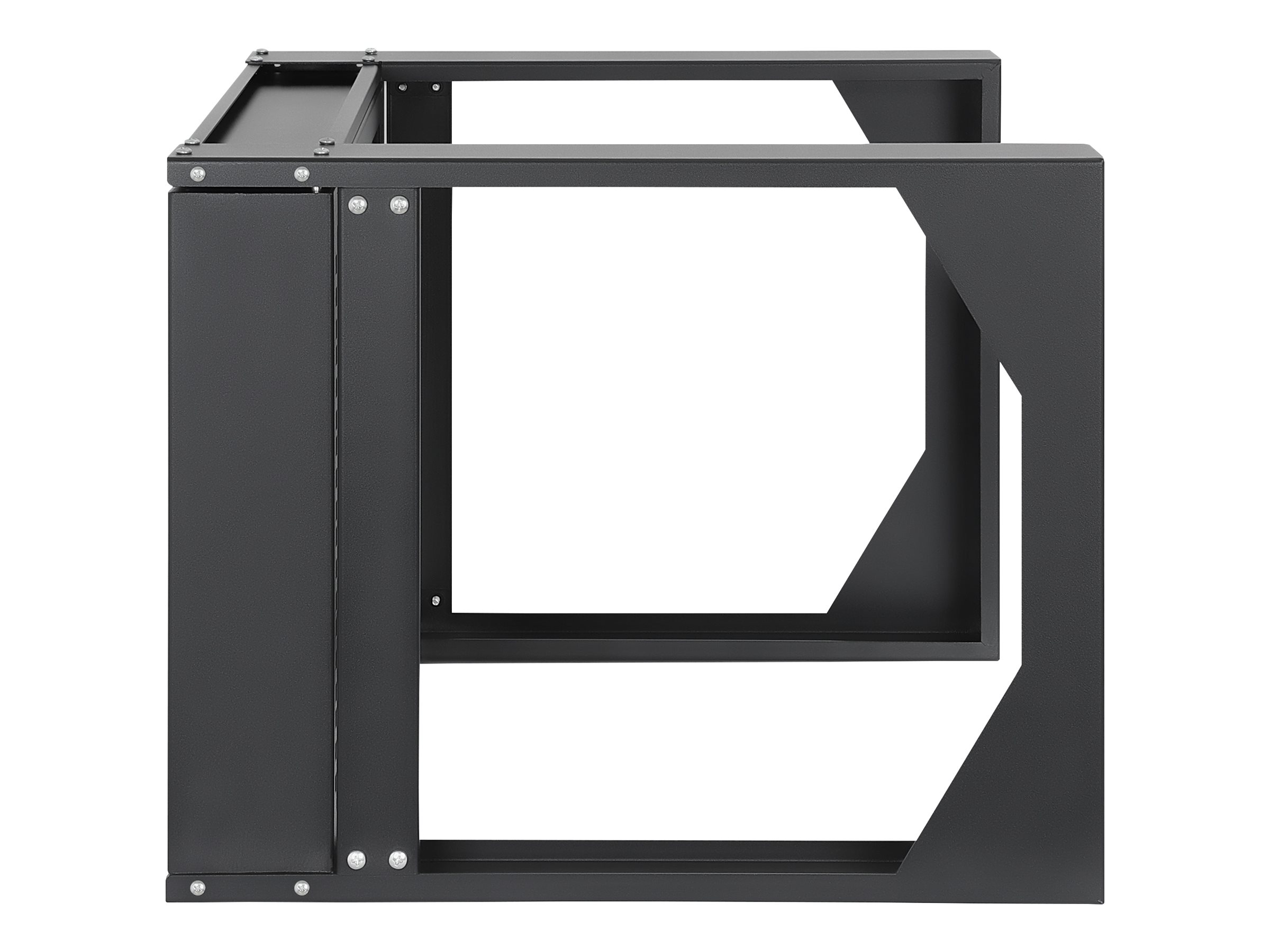 INTELLINET 48,3cm 19Z Laborgestell zur Wandmontage 2 Tragschienen 6 HE Offener Schwenkrahmen 450 mm Tiefe Flatpack schwarz RAL 9004 INTELLINET 48,3cm 19Z Laborgestell zur Wandmontage 2 Tragschienen 6 HE Offener Schwenkrahmen 450 mm Tiefe Flatpack schwarz RAL 9004