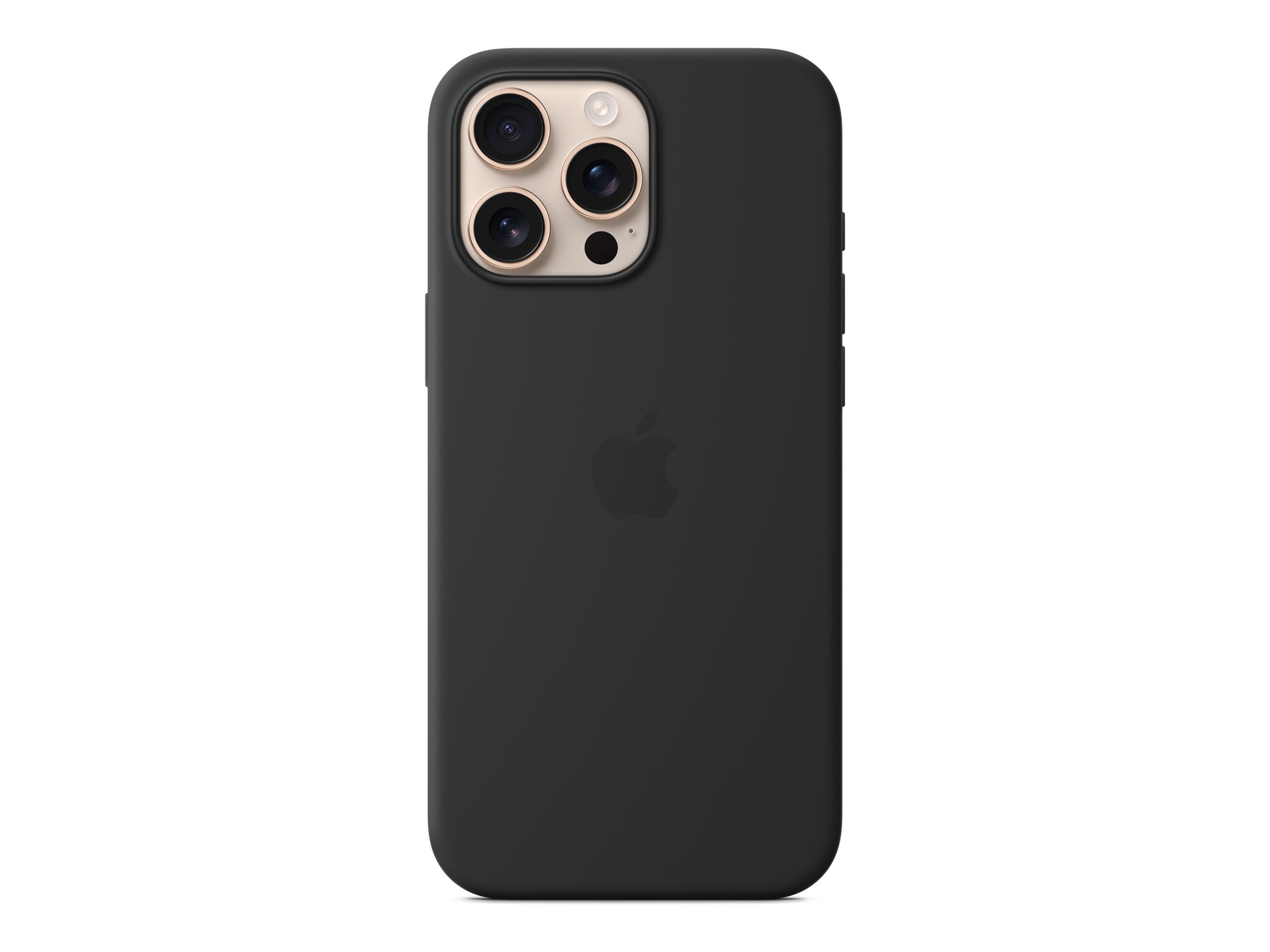 Apple Silikon Case iPhone 16 Pro Max mit MagSafe (schwarz)