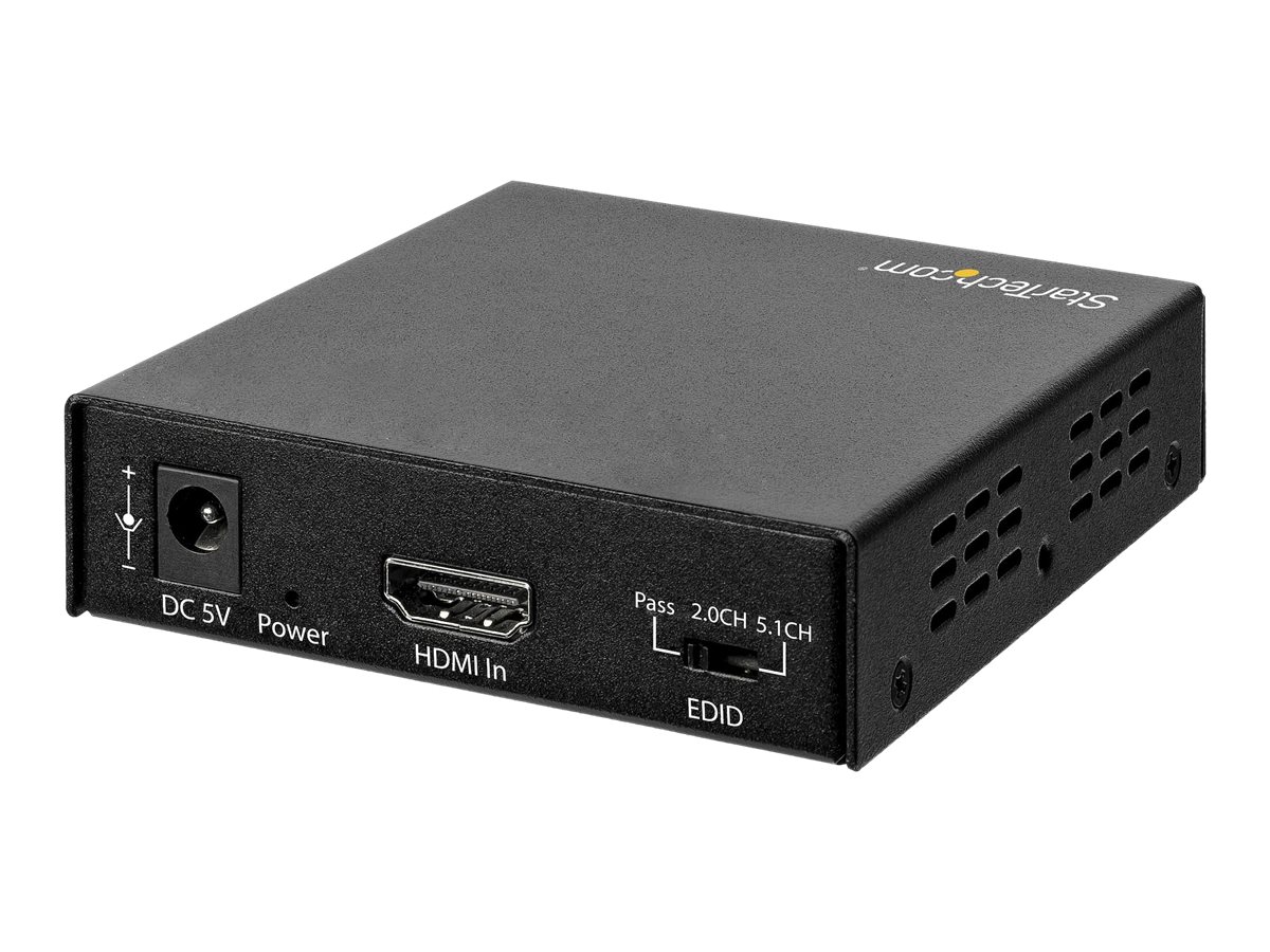 STARTECH.COM 4K HDMI Audio Extractor - 4K 60Hz - HDMI Audio De-Embedder - PDIF Toslink Optical Audio - Dual Cinch und HDMI Audio