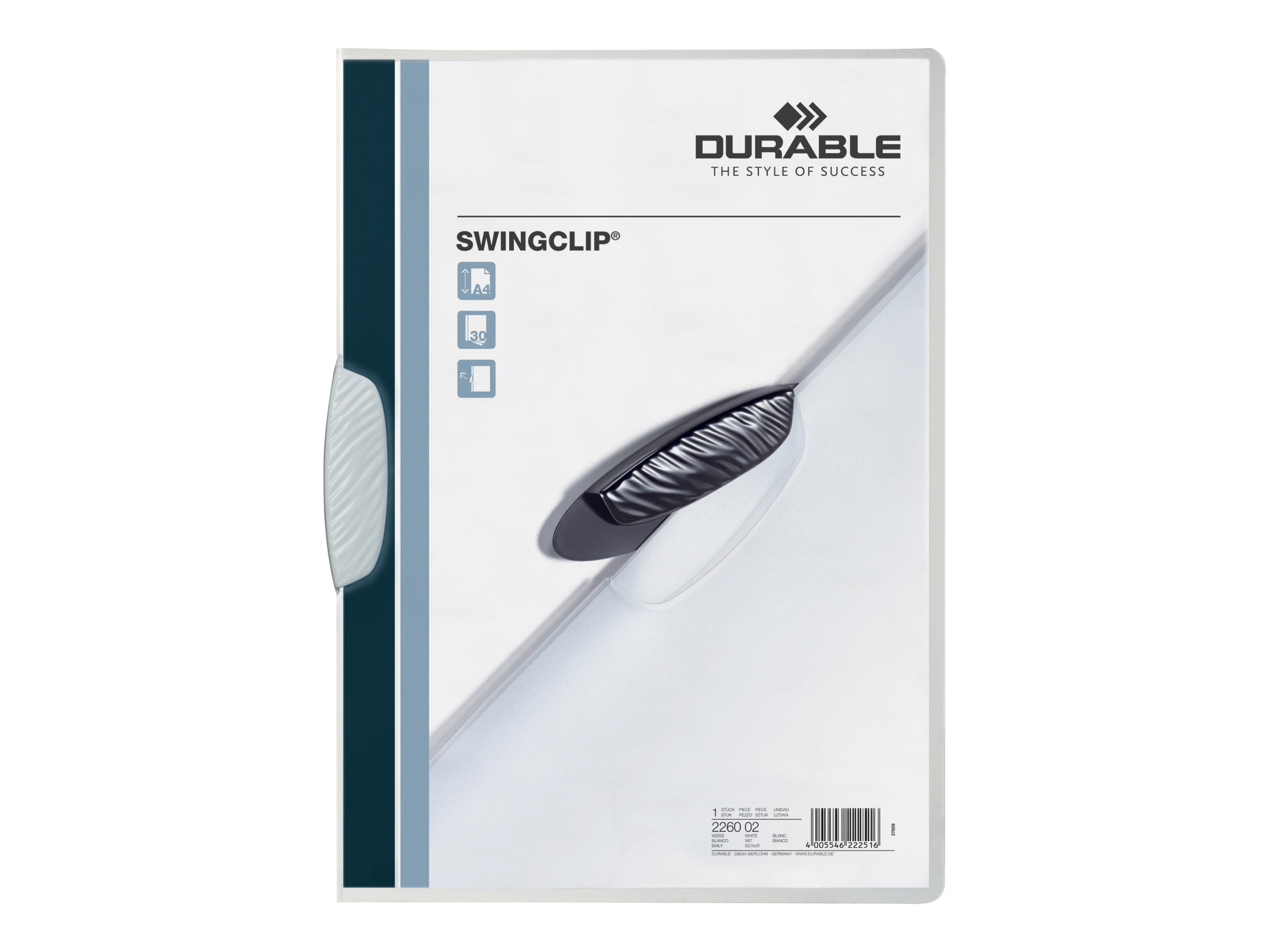DURABLE Klemmhefter SWINGCLIP weiss, 25 St