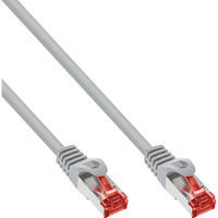 INLINE Patchkabel S-FTP PiMf Cat.6 250MHz halogenfrei Kupfer grau 1m