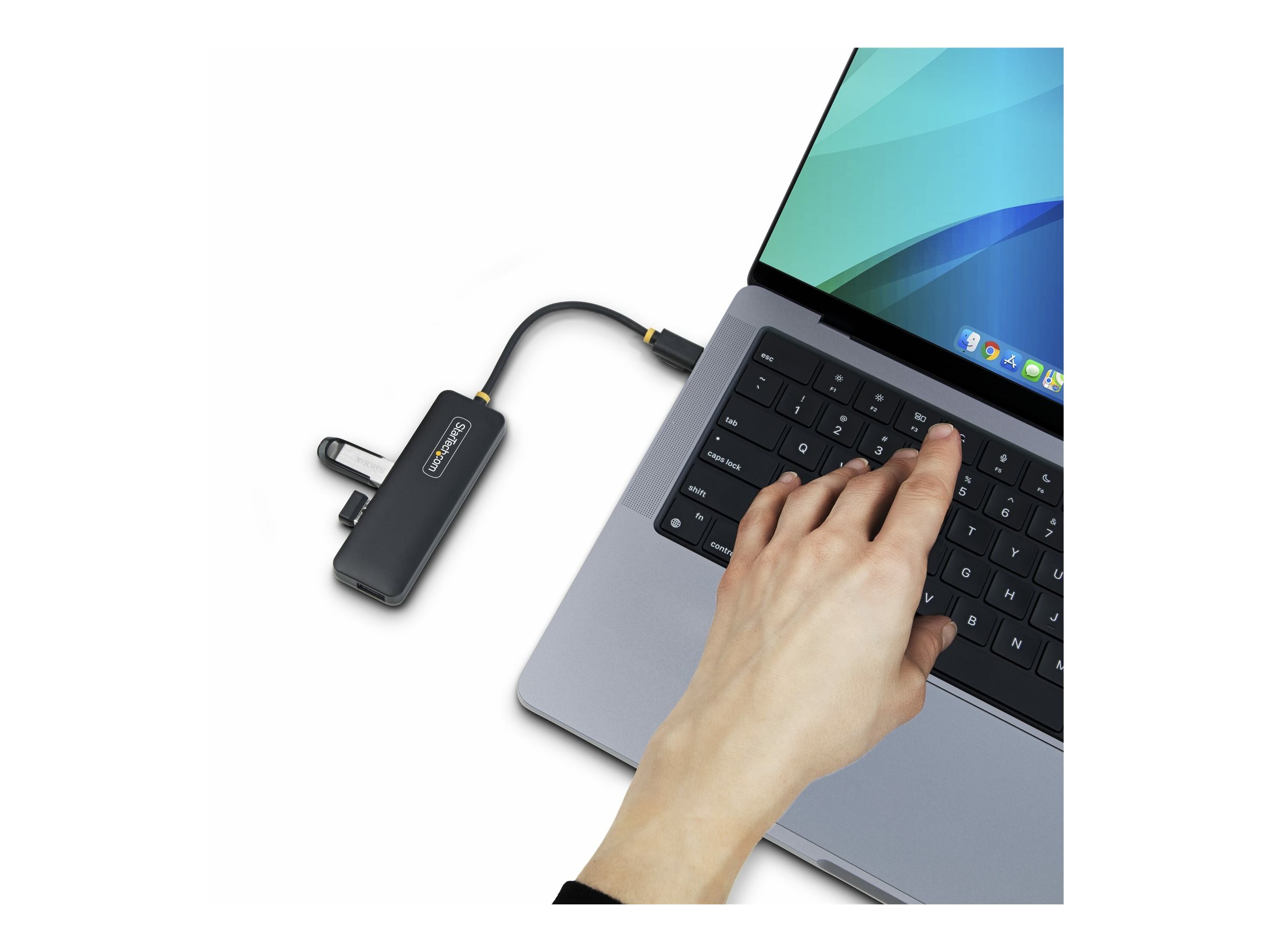 STARTECH.COM 4-Port USB-C Hub USB-C zu 4x USB-A Busbetrieben Mini Hub Multi-Port USB 3.0 Splitter Desktop USB Hub