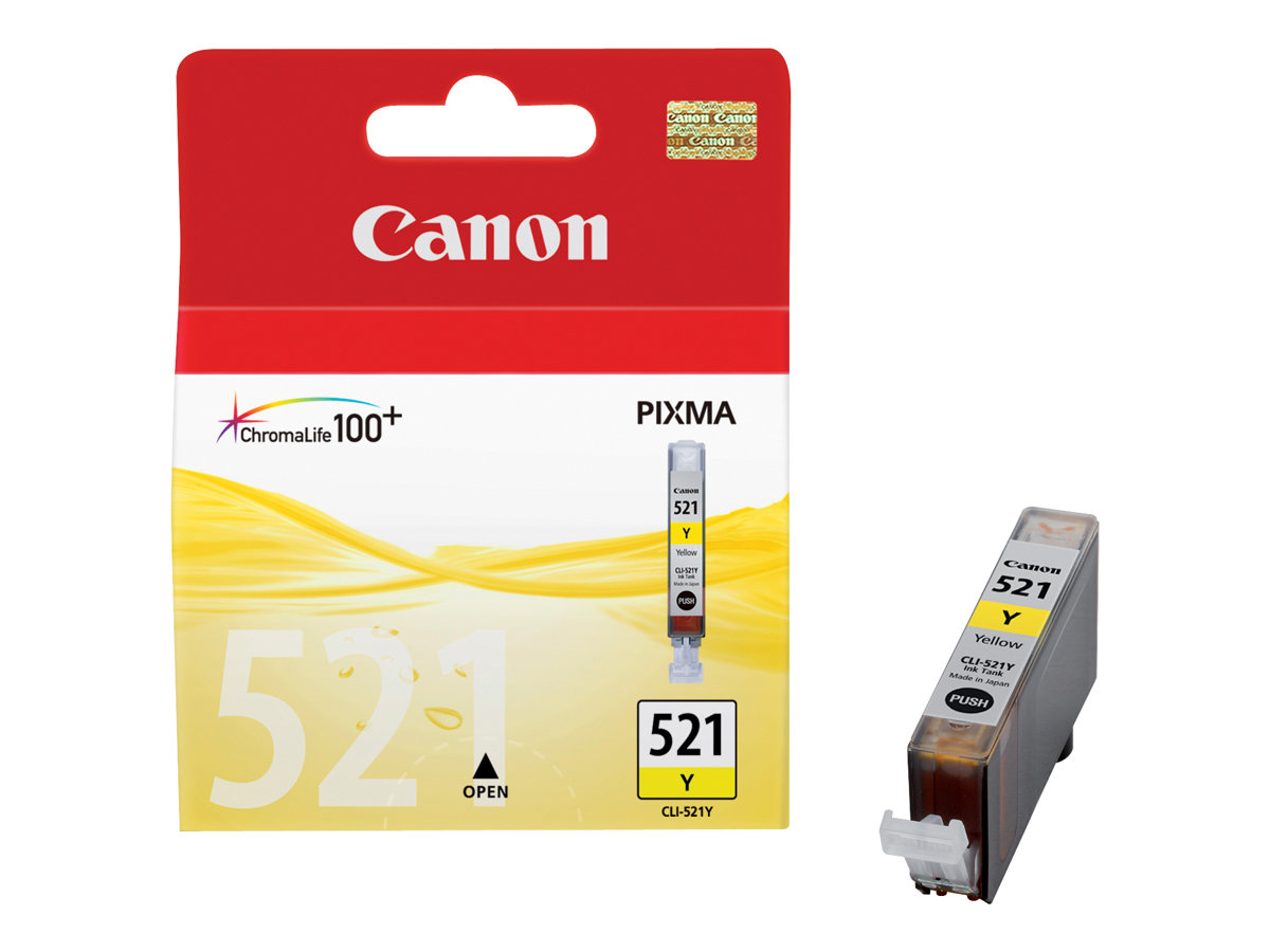 CANON 1LB CLI-521Y ink cartridge yellow standard capacity 9ml 510 pages 1-pack CANON 1LB CLI-521Y ink cartridge yellow standard capacity 9ml 510 pages 1-pack