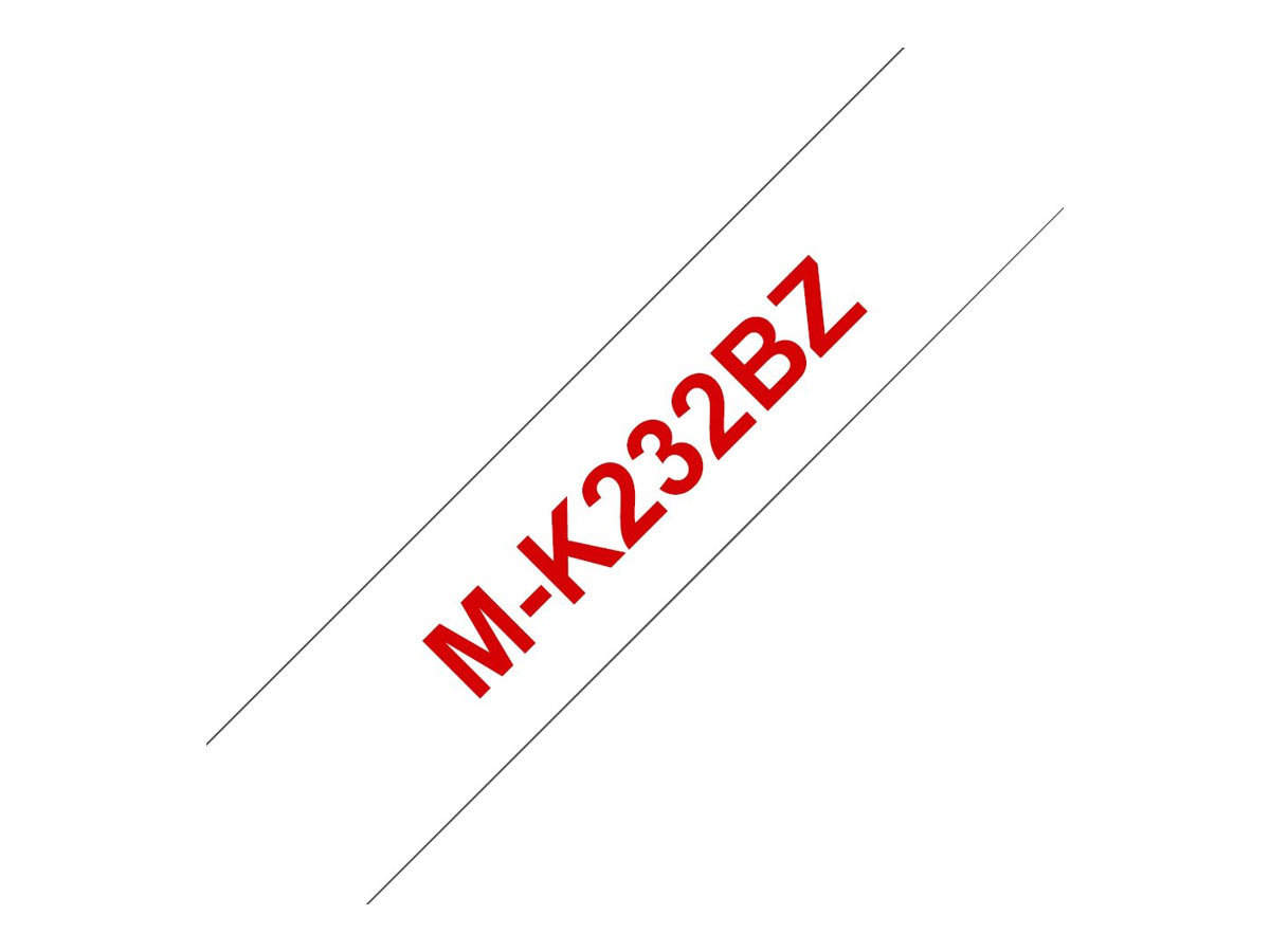 brother Schriftband M-K M-K232 MK232BZ, 12 mm rot auf weiss brother Schriftband M-K M-K232 MK232BZ, 12 mm rot auf weiss