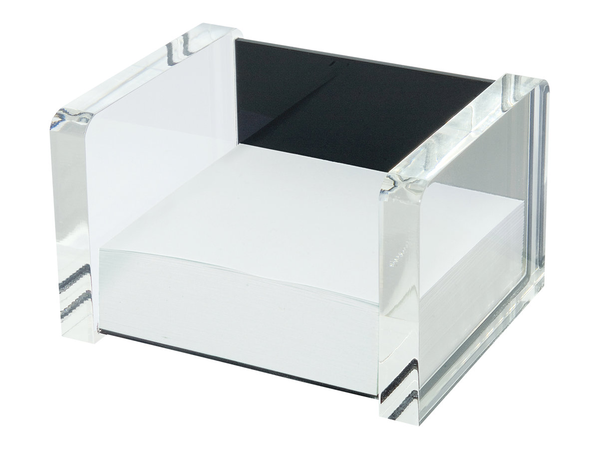 WEDO Zettelbox Acryl Exklusiv glasklar inkl. 500 Notizzettel