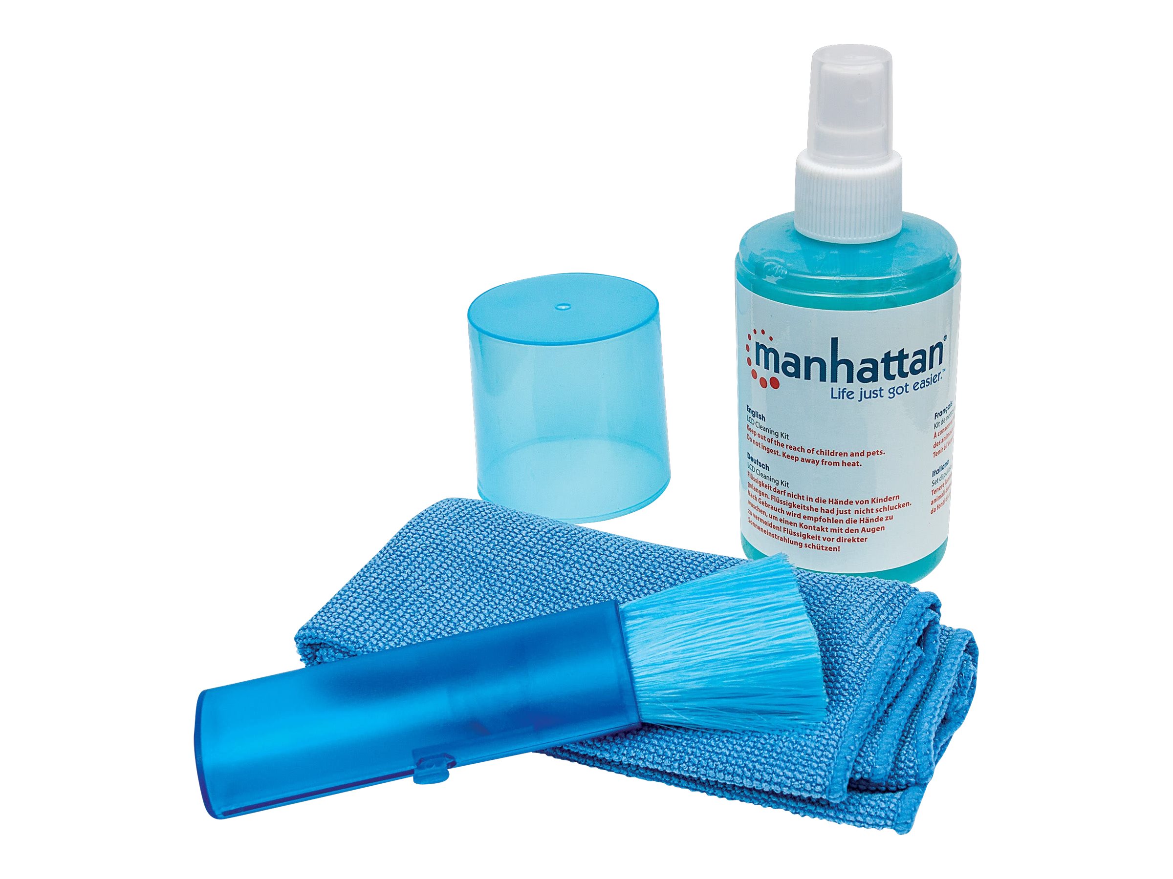 Manhattan LCD Cleaning Kit, Alcohol-free, Includes Cleaning Solution (200ml)