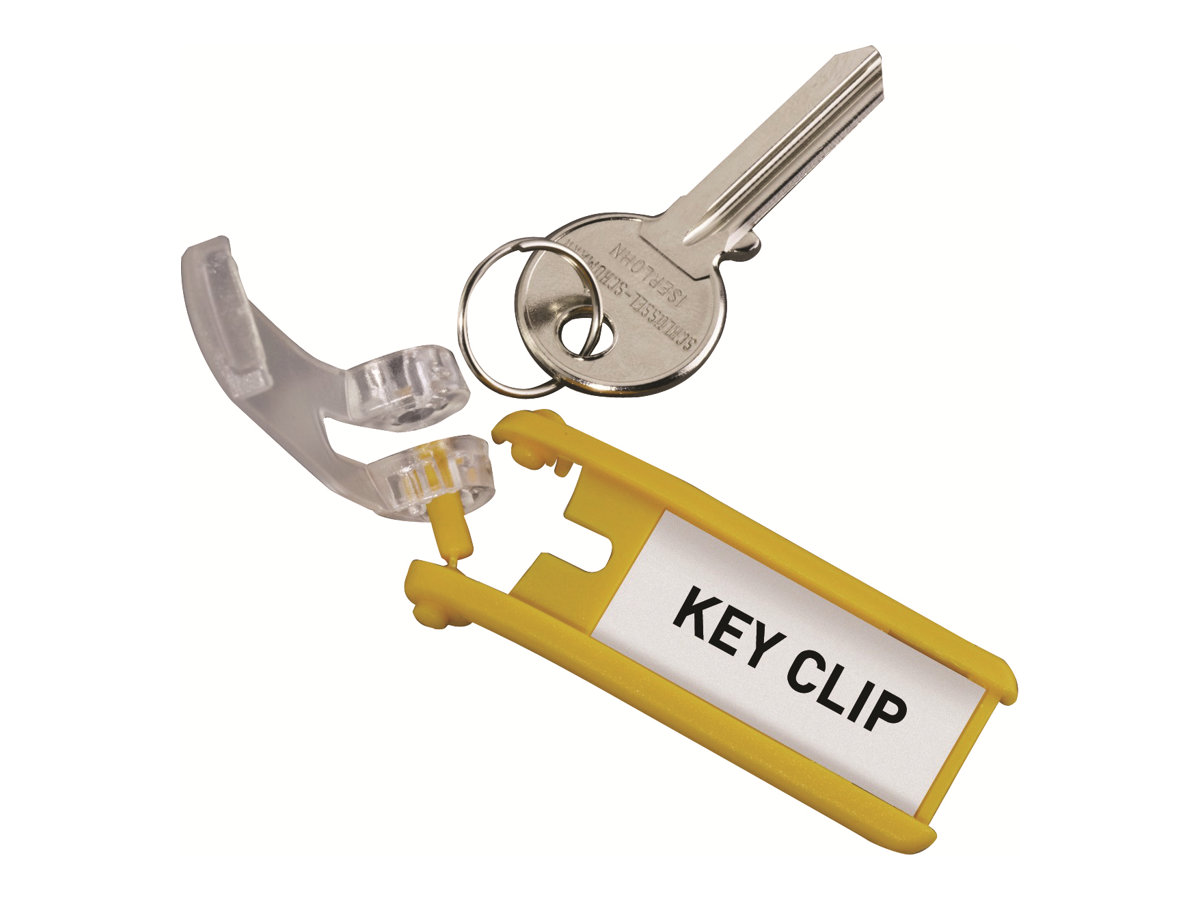 DURABLE Schluesselanhaenger KEY CLIP gelb, 6 St.
