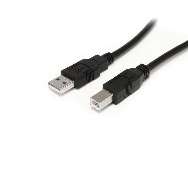 STARTECHCOM 10m Aktives USB 20 A auf B Kabel USB Anschlusskabel SteckerStecker Schwarz