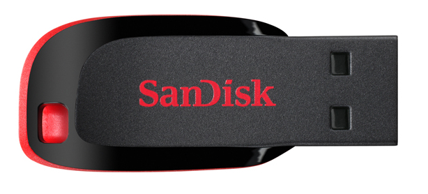 SanDisk USB-Stick Cruzer Blade schwarz, rot 16 GB
