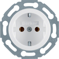 Berker Steckdose SCHUKO 414520 polarweiss glänzend Berker Steckdose SCHUKO 414520 polarweiss glänzend