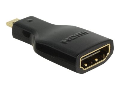 Delock Adapter HDMI Micro-DStecker > HDMI-A Buchse 4K schwarz Delock Adapter HDMI Micro-DStecker > HDMI-A Buchse 4K schwarz