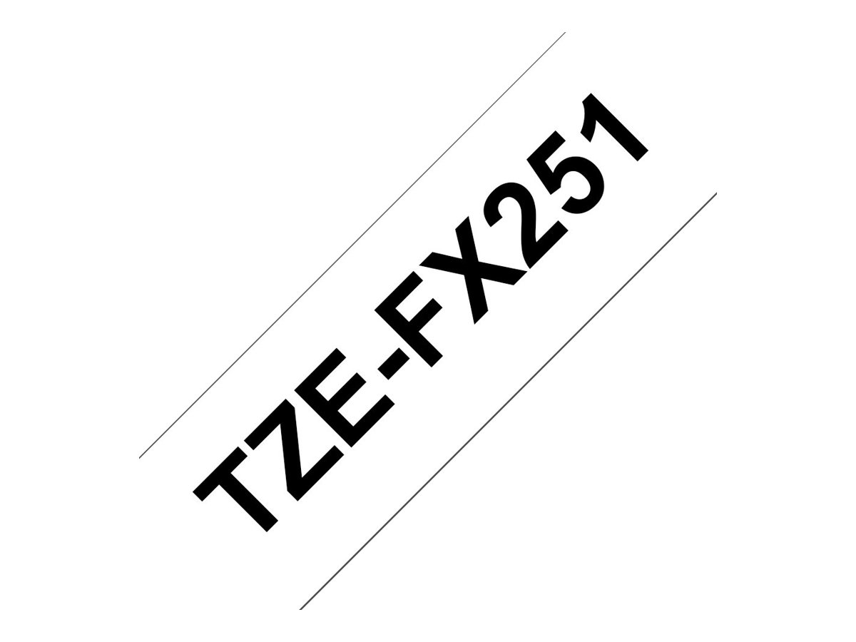 Schriftbandkassette Brother 24mm weiÃ/schwarz    TZEFX251