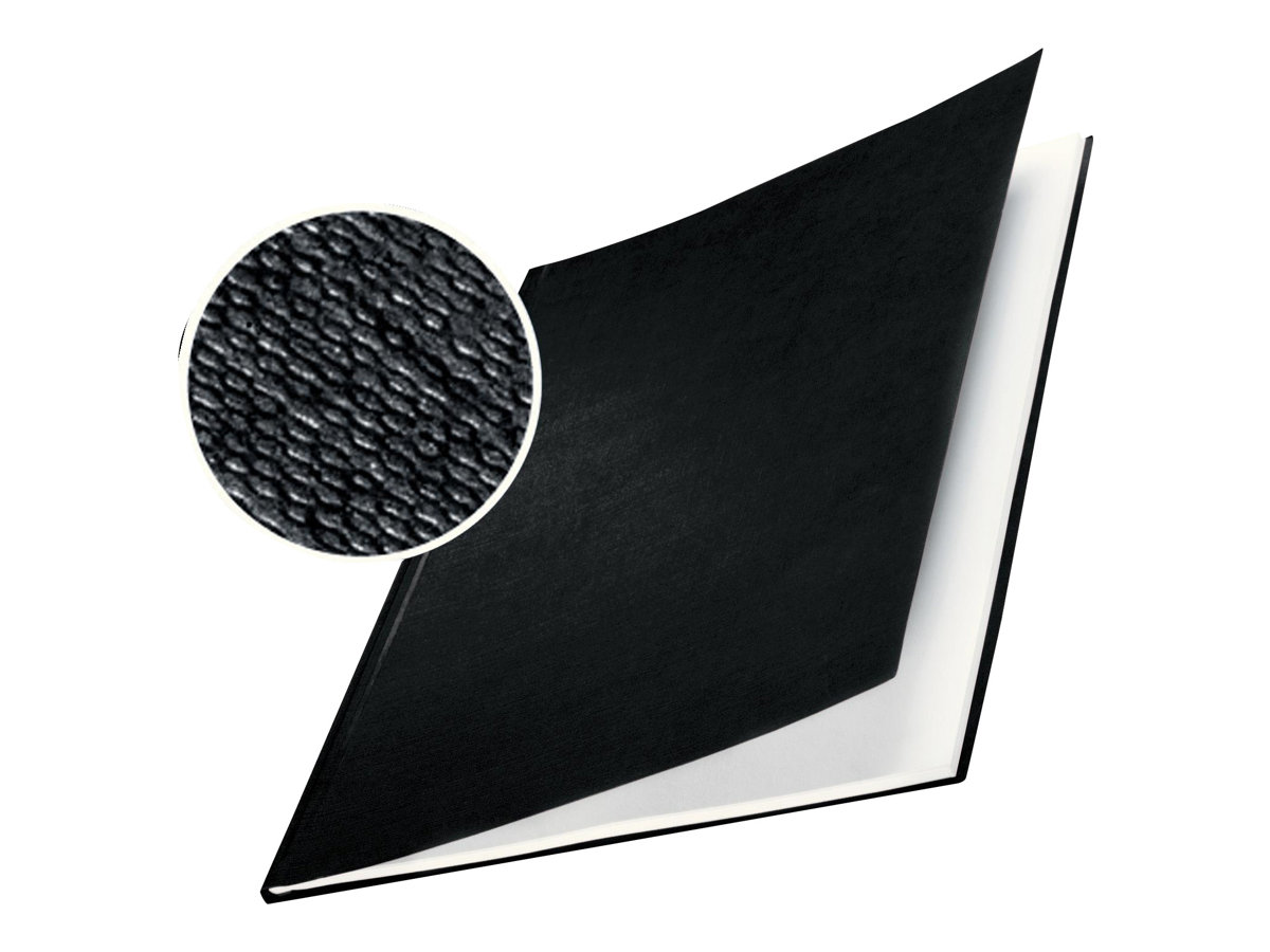 LEITZ Buchbindemappen schwarz Hardcover fuer 211 - 245 Blatt DIN A4, 10 St.