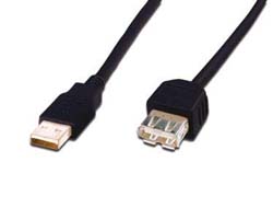 ASSMANN USB20 Verlaengerungskabel 3m USB AM zu AF bulk schwarz