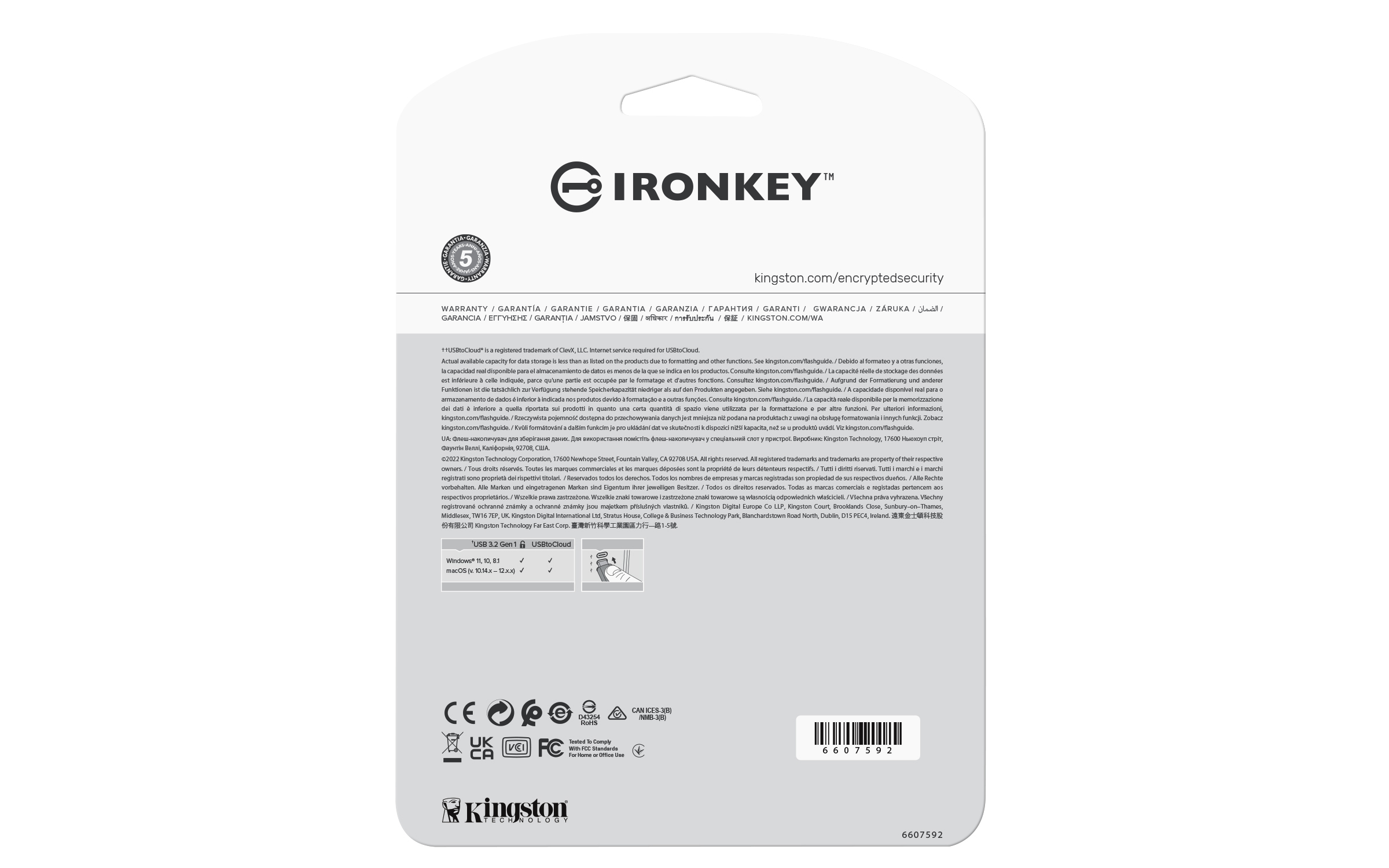 Kingston IronKey Locker+ 128GB Encryption