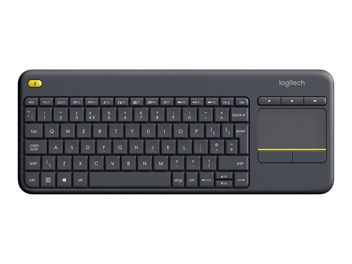 Logitech K400 Plus Tastatur kabellos schwarz