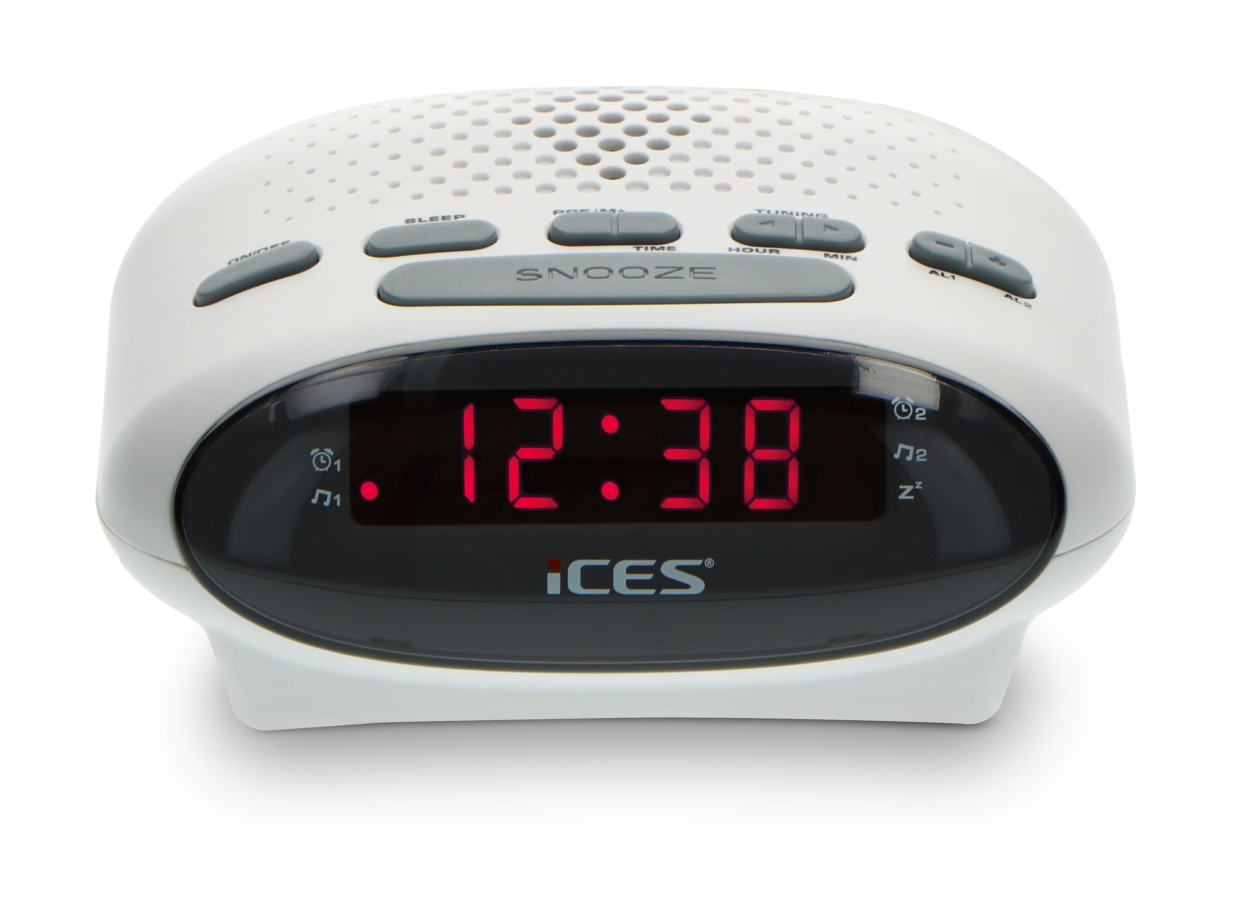 LENCO ICR210 FMUhrenradio Radiowecker, weiss