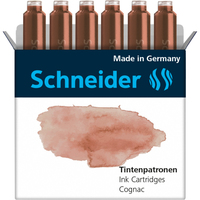 Schneider Tintenpatronen für Füller Pastell cognac, 6 St