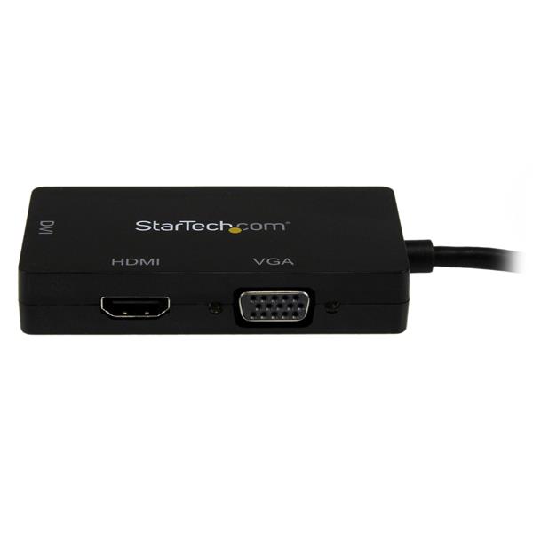 STARTECHCOM Travel AV Adapter 3in1 Mini DisplayPort to VGA DVI or HDMI Converter