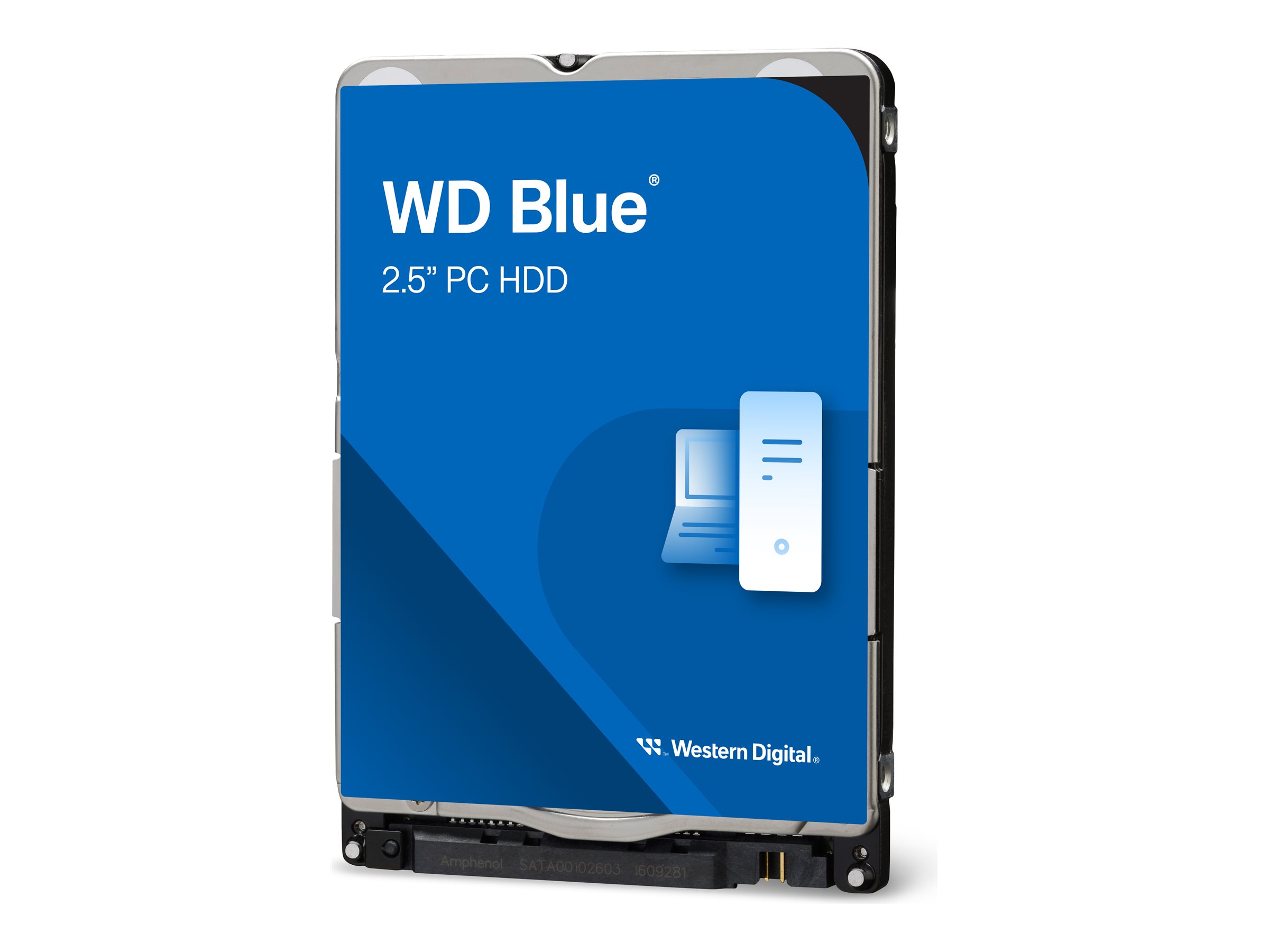 WD Blue Mobile 2TB HDD 7mm 5400Rpm SATA 6Gb/s serial ATA 128MB cache 6,4cm 2,5Zoll RoHS compliant internal Bulk