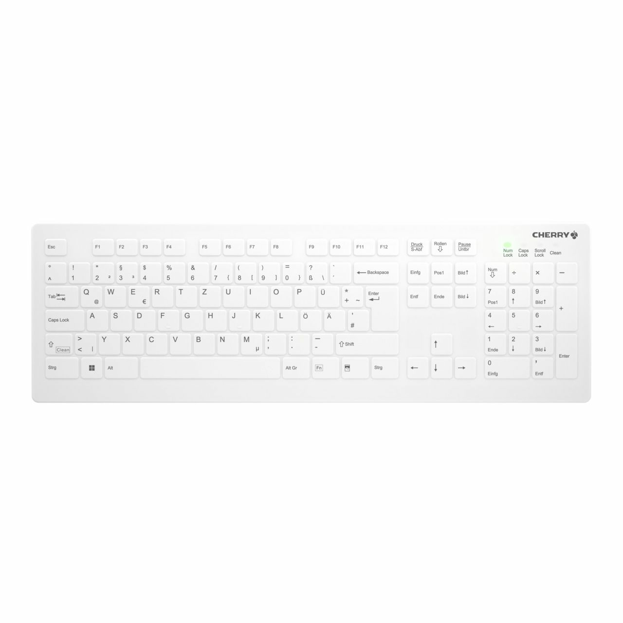 CHERRY AKC8112 Medical Keyboard HygieneTastatur kabellos weiss