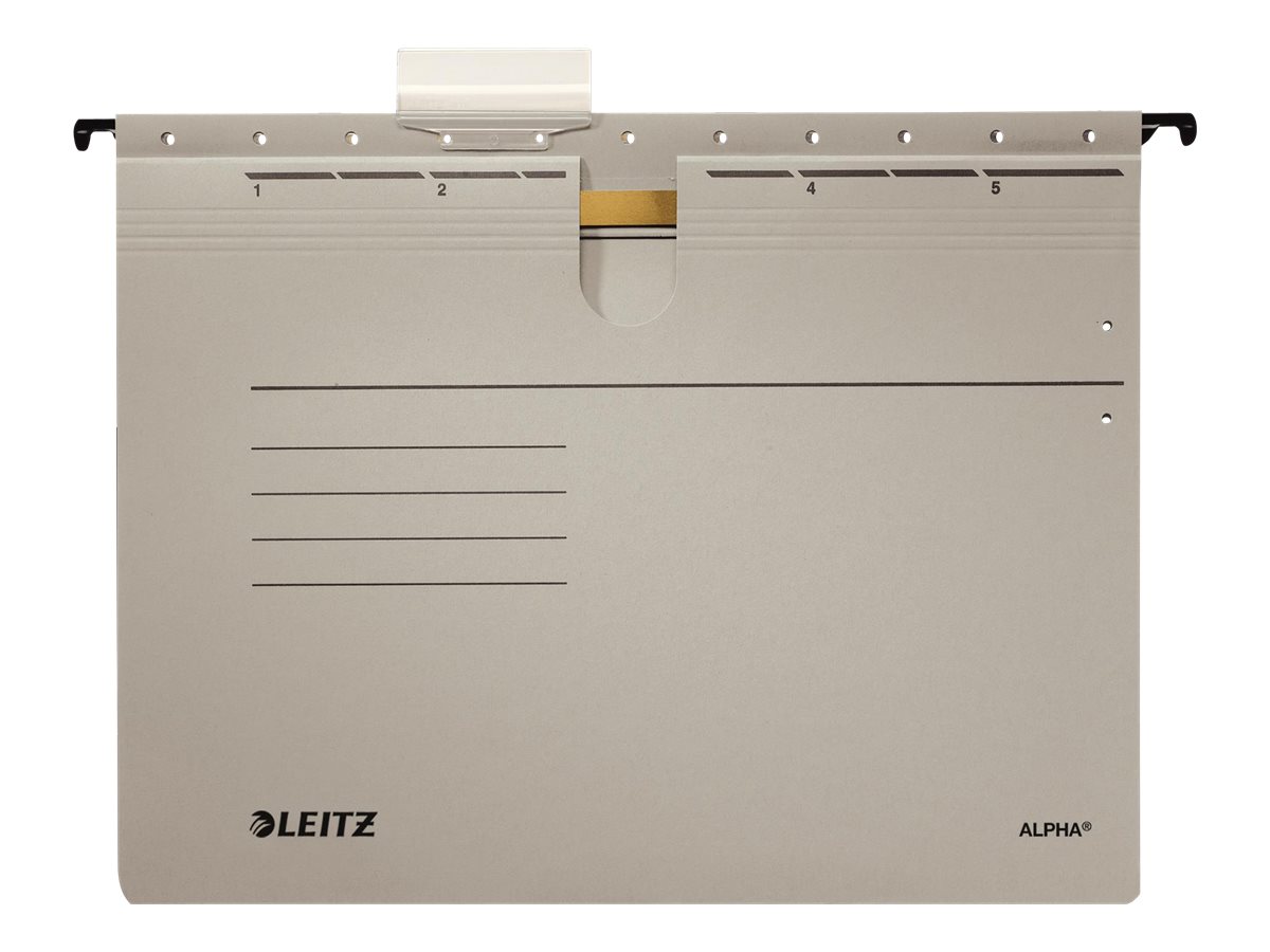5 LEITZ Haengehefter ALPHA® 1984 Karton grau 1 x kaufmaennische Heftung 5 LEITZ Haengehefter ALPHA® 1984 Karton grau 1 x kaufmaennische Heftung