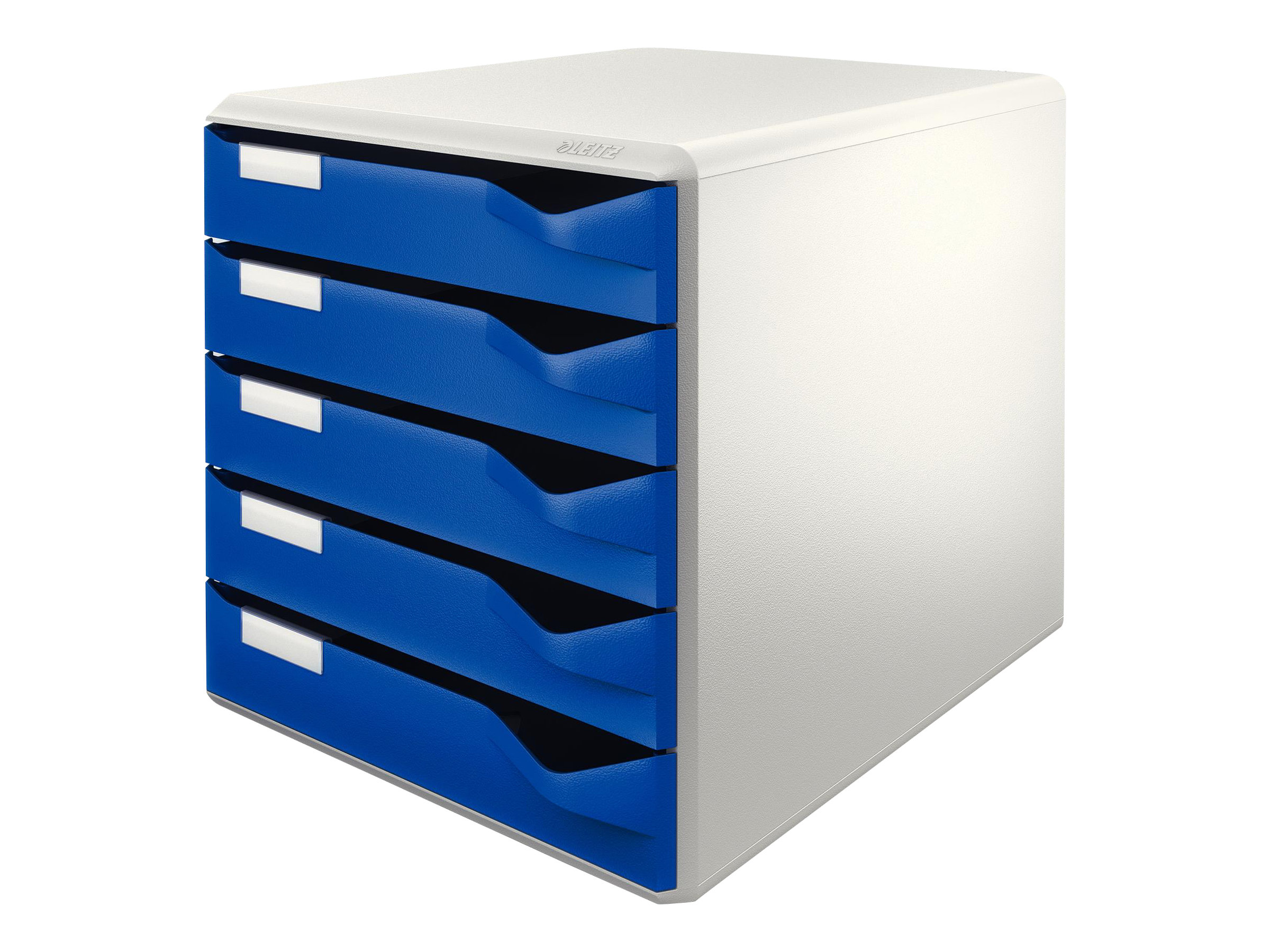 LEITZ Schubladenbox Post-Set  blau 52800035, DIN A4 mit 5 Schubladen