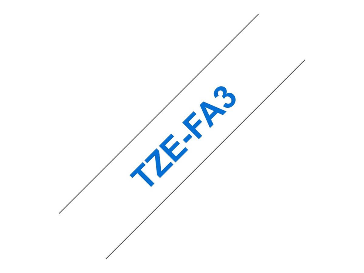 brother TextilSchriftband TZeFA3 TZEFA3, 12 mm blau auf weiss, 1 St