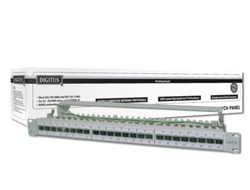 DIGITUS cat.6A 19 Patchpanel 1HE 24-Port grau DIGITUS cat.6A 19 Patchpanel 1HE 24-Port grau