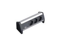 Bachmann Steckdoseneinheit ALU DESK 3xSchutzkontaktsteckdose