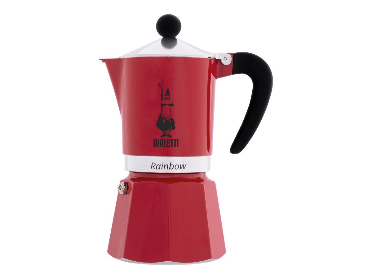 Bialetti Espressokocher Rainbow 3 Tassen rot 