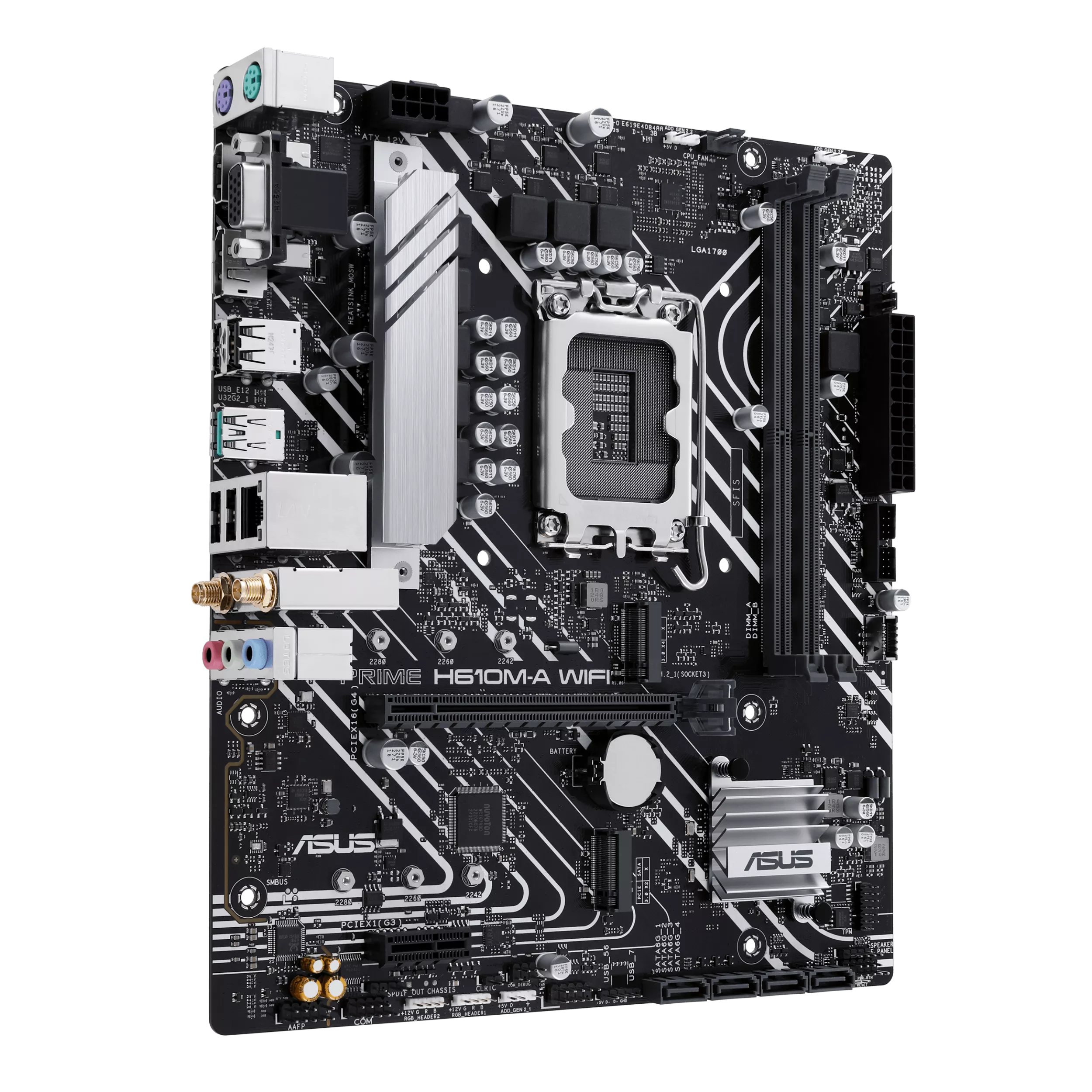 ASUS PRIME H610MA WIFI LGA1700 microATX 2DDR5 1xHDMI 1xDP 1xDSub 4xSATA 2xM2