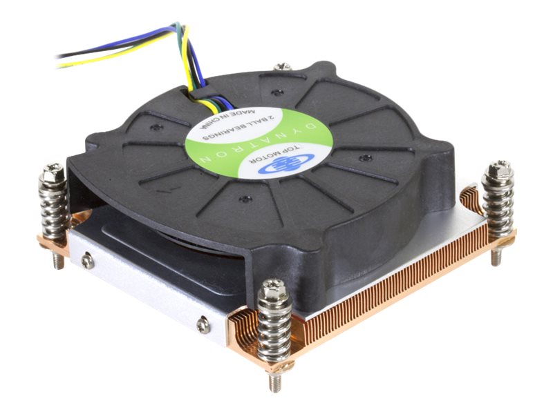 DYNATRON Intel CPU Kuehler 1U K199 LGA1150/-51/-55/-56 Kuehlkoerper Kupfer Aktiv mit PWM und bis zu 95W TDP