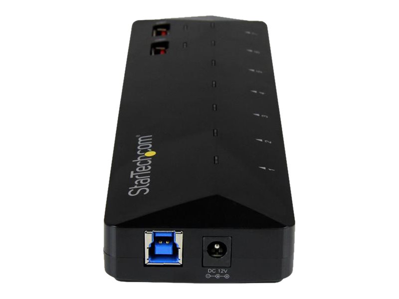StarTech.com 7 Port USB 3.0 Hub plus dediziertem Ladeport - 2 x 2,4A Port - Desktop Hub und Schnellladestation - USB-Umschalter für die gemeinsame Nutzung von Peripheriegeräten - 7 Anschlüsse