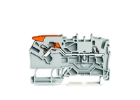 Wago Durchgangsklemme 2Leiter Hebel CAGE CLAMP 2,5qmm grau