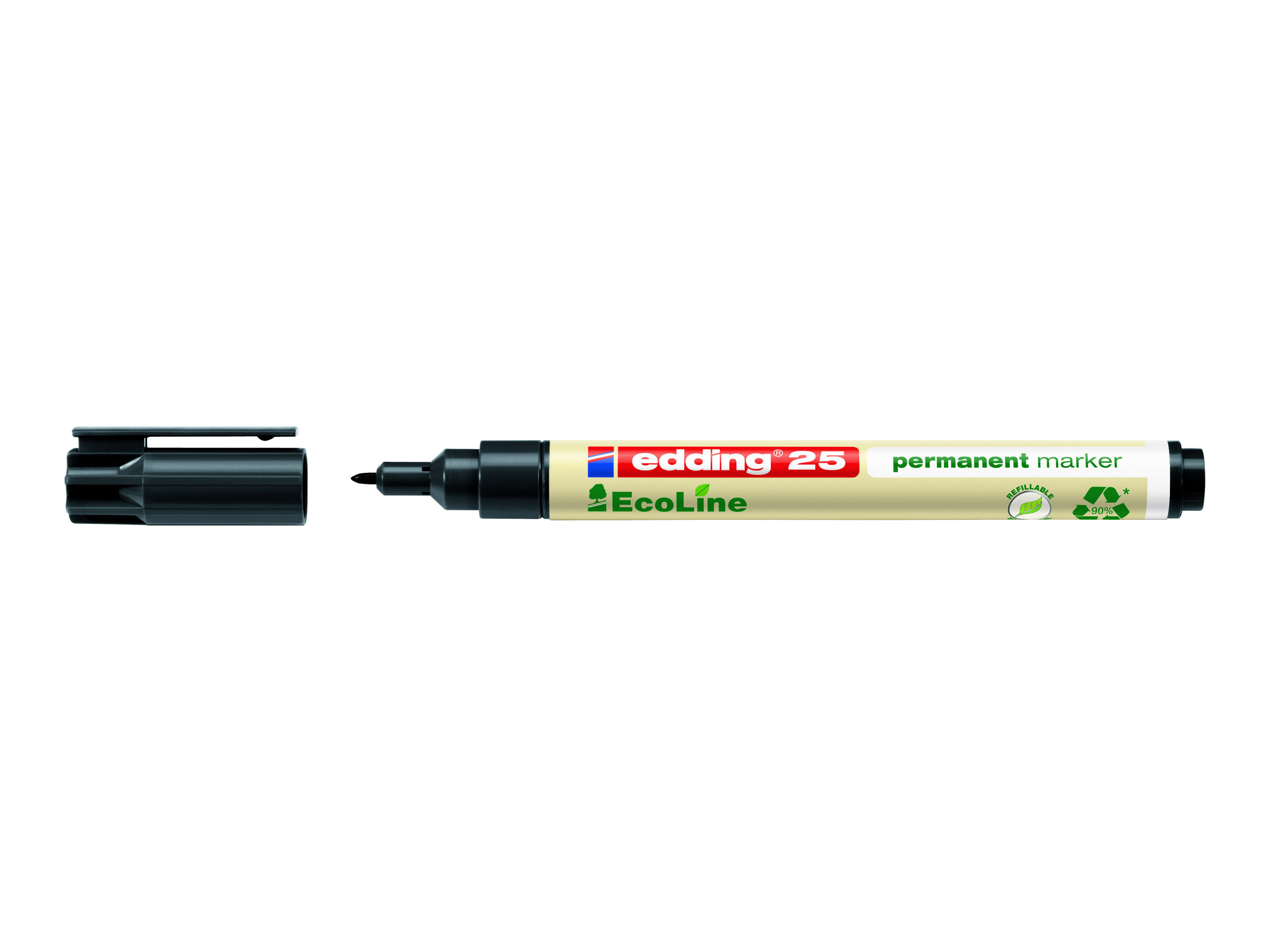 edding 25 EcoLine Permanentmarker schwarz 1,0 mm, 10 St.