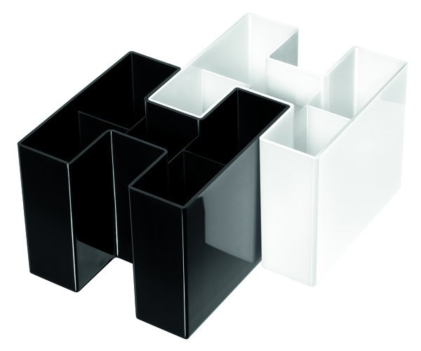 HAN Stiftehalter BRAVO schwarz Kunststoff 5 Faecher 10,9 x 10,9 x 9,0 cm