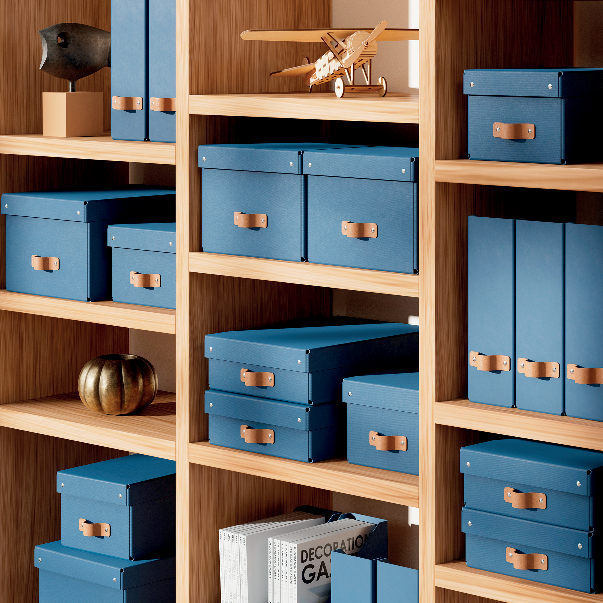 Esselte Leitz Puro Aufbewahrungsbox 17 l dunkelblau 27×37×20 cm