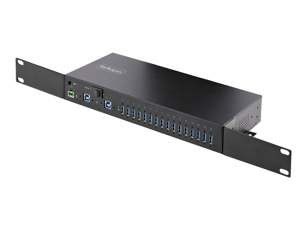 StarTech 16-Port Industrie USB 3.0 Hub - 5Gbps - ESD-Schutz - bis zu 120W USB-Ladung