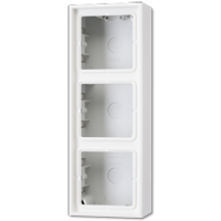 Jung AP-Kappe LS583AWW mit Rahmen 3fach Jung AP-Kappe LS583AWW mit Rahmen 3fach