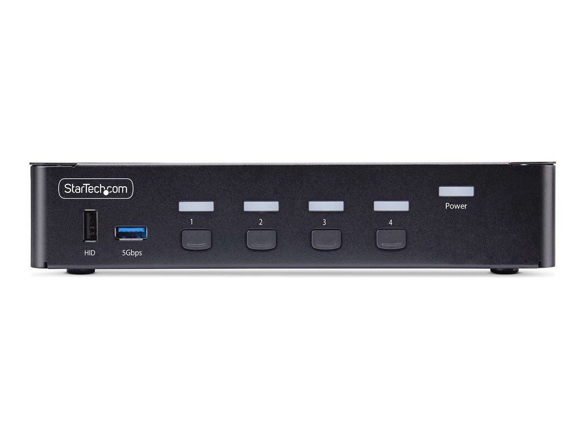 STARTECH.COM 4-Port 8K KVM-Switch DisplayPort 1.4 8K 60Hz / 4K 144Hz DP 1.4 2x USB 3.0 Ports 4x USB 2.0 Ports KVM DisplayPort