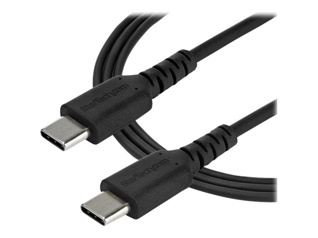 STARTECH.COM 1m 3ft USB-C Cable Durable USB 2.0 Type C Cord Data & Charging Male to Male Black