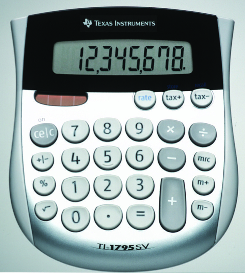 TEXAS INSTRUMENTS TI-1795 SV Taschenrechner silber/schwarz TEXAS INSTRUMENTS TI-1795 SV Taschenrechner silber/schwarz