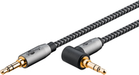 goobay 3,5 mm Klinke Klinkenkabel 3,0 m silber, schwarz, 1 St